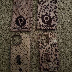 Loopy Case Spotted Design Phone Case - Black and Tan